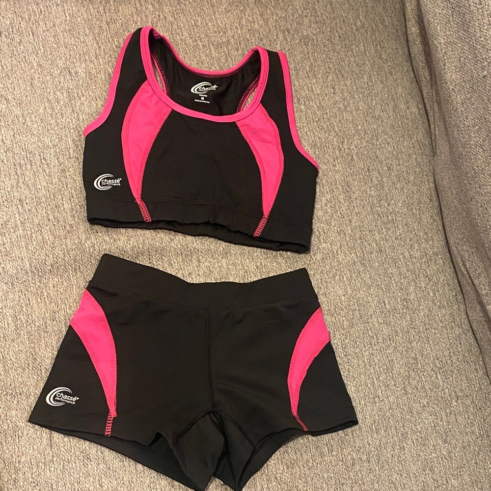Black and Pink Athletic Set